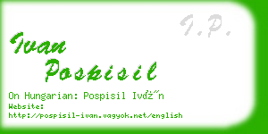 ivan pospisil business card